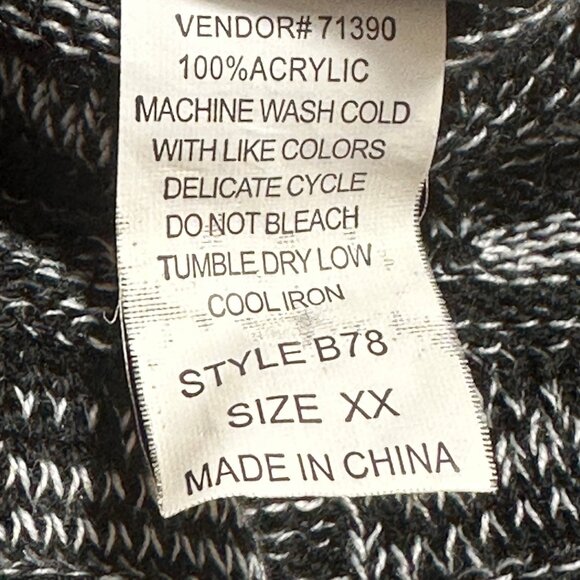 Salon Studio Black & White Basket Weave Knit Sleeveless Vest SZ XX Academia - Picture 4 of 9